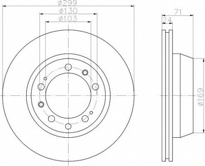 HELLA PAGID 8dd355101821 -  Тормозной диск